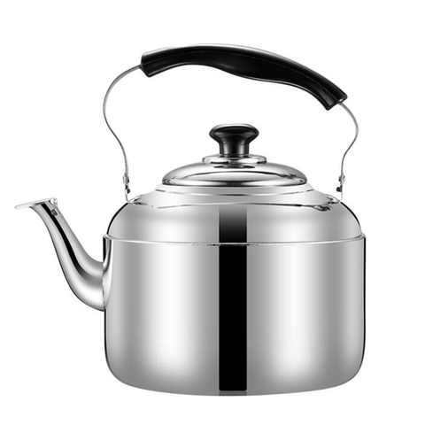 Stainless Steel Kettle Whistling Tea Kettle Coffee Kitchen Stovetop Induction for for home kitchen camping picnic 4L 5L 6L ► Photo 1/6