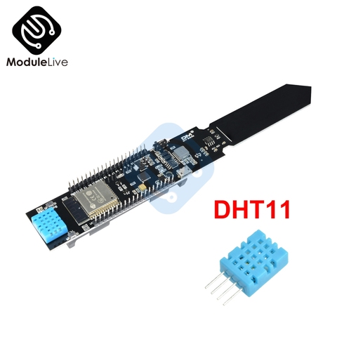 ESP32 CP2104 DHT11 WiFi Bluetooth Soil Temperature Humidity Sensor Module For Arduino For Nodumcu 4PIN 4P 18650 Battery Shield ► Photo 1/6