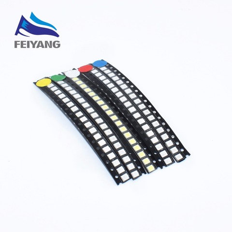 5 Values 100PCS/LOT Super Bright 3528 1210 SMD LED Red/Green/Blue/Yellow/White 20pcs Each LED Diode 3.5*2.8*1.9mm 3528 R/G/B/W/Y ► Photo 1/3