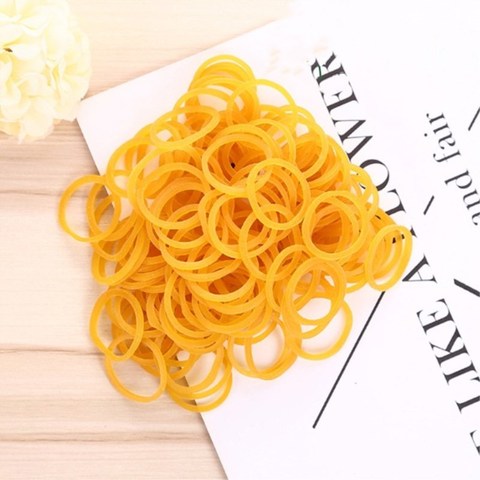 Yellow Elastic Rubber Band for Office School Packaging Band Loop Office Stationery Holder Supplies ► Photo 1/6