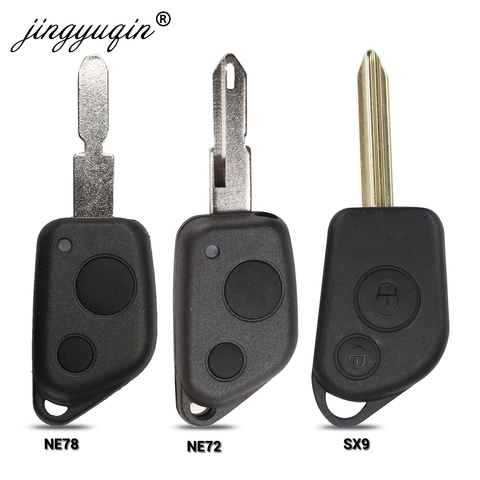 jingyuqin Remote Entry Key Fob Shell Case For Citroen Elysee Saxo Xsara Picasso Berlingo C2 C3 for Peugeot 106 206 306 205 405 ► Photo 1/6