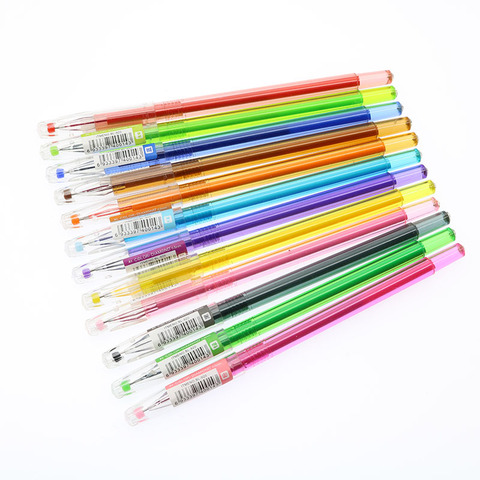 24 36 48 color Gel Pen Set Refills Metallic Pastel Neon Glitter