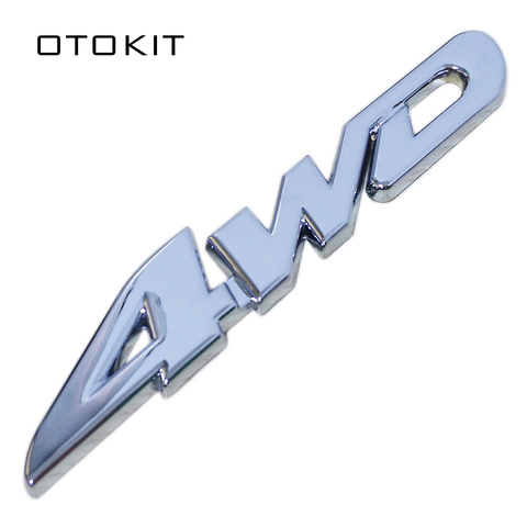 Car Styling 3D Chrome Metal Sticker 4WD Emblem Badge Decal For SUV Rear Trunk Off-road Toyota Highlander RAV4 Tiguan Honda ► Photo 1/6