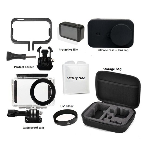 Mijia Accessories 4K Mini Camera Waterproof Housing Battery Case Frame Cover Silicone Shell Lens Cap UV Filter Film For Xiaomi ► Photo 1/1