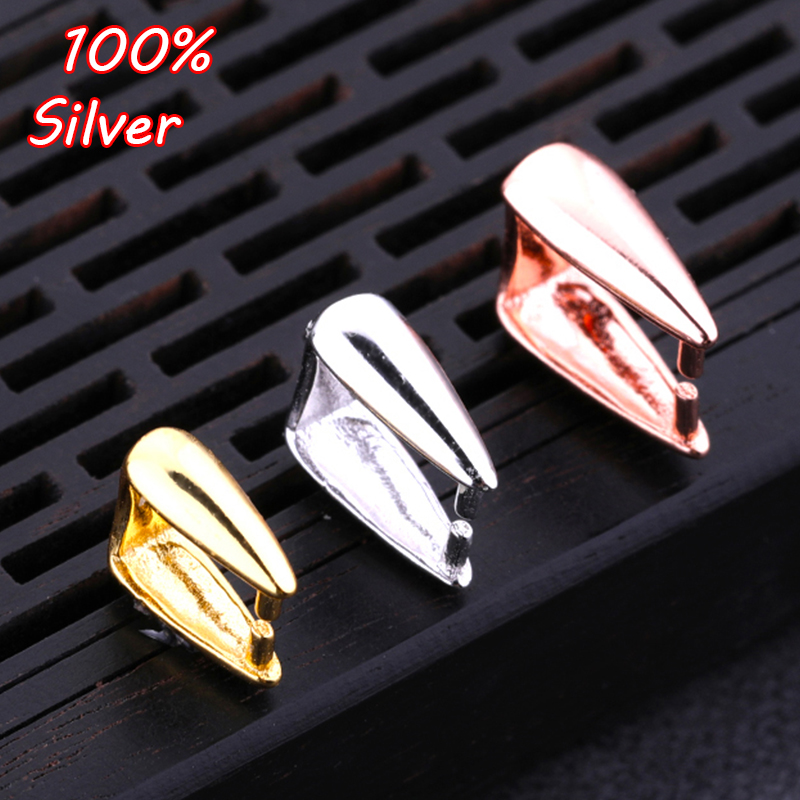 20pcs DIY Bale Pinch Clasp Gold Silver Findings Bail Connector Pendants