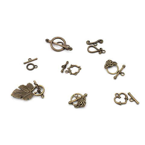 20pcs(10 sets )/lot Zinc Alloy Antique Bronze Multi-style OT Clasps DIY Necklace Bracelet Making Accessories ► Photo 1/6