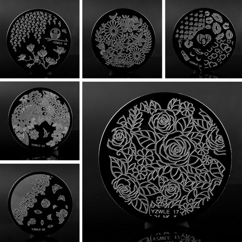 1 Pc 30 Designs Optional Nails Stamping Plate Lace Negative Space Leaves Flowers Nail Art Template Tools Accessories ► Photo 1/6