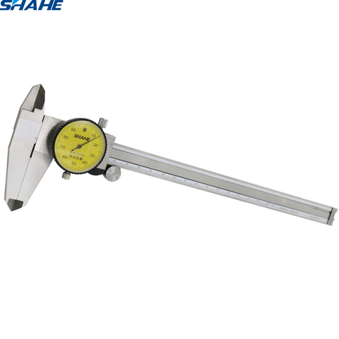 shahe Stainless Steel Shrock-Proof  dial vernier caliper 0.01 mm dial caliper gauge 0-200 mm 0.01 mm ► Photo 1/6