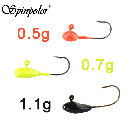 Spinpoler 10pcs Jig Head Fishing Hooks 0.5g 0.7g 1.1g Mini Lead Jig Head Ice Bass Carp Fishing Jig Soft Lure Fishing Accessories ► Photo 1/6