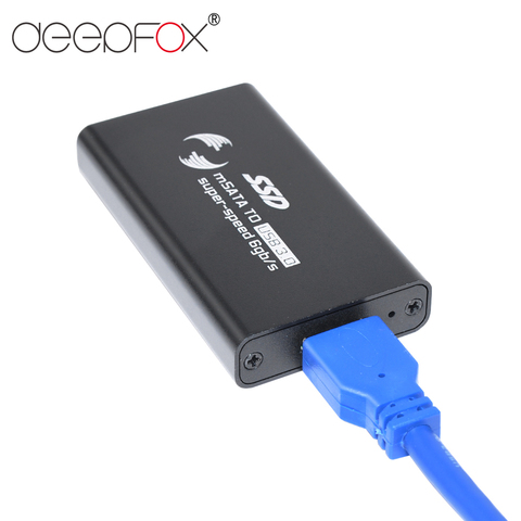 DeepFox SSD Drive Disk mSATA to USB 3.0 2.5 inch External Portable Mobile Box SSD Box For Laptop Up to 5Gbps ► Photo 1/6