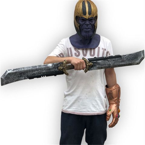 1: 1 Tanos Double-Edged Sword 110 cm Cosplay Tanos  Gauntlet Weapon Model Action Figure Children Gift Role PU ► Photo 1/6