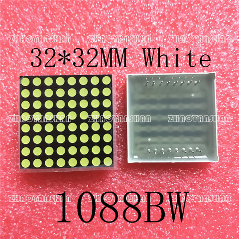 10pcs X LED Dot Matrix Display 8x8 3mm 32*32MM White Common Cathode LED display 1088BW ► Photo 1/1