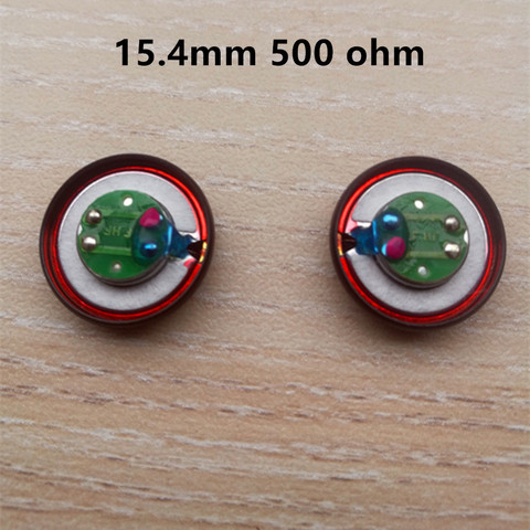 1 Pair 15.4mm 500ohm Flat Head Earbuds Speaker High Impedance Diy MX500 Driver Unit Graphene Speaker unit Earphone Accessories ► Photo 1/1