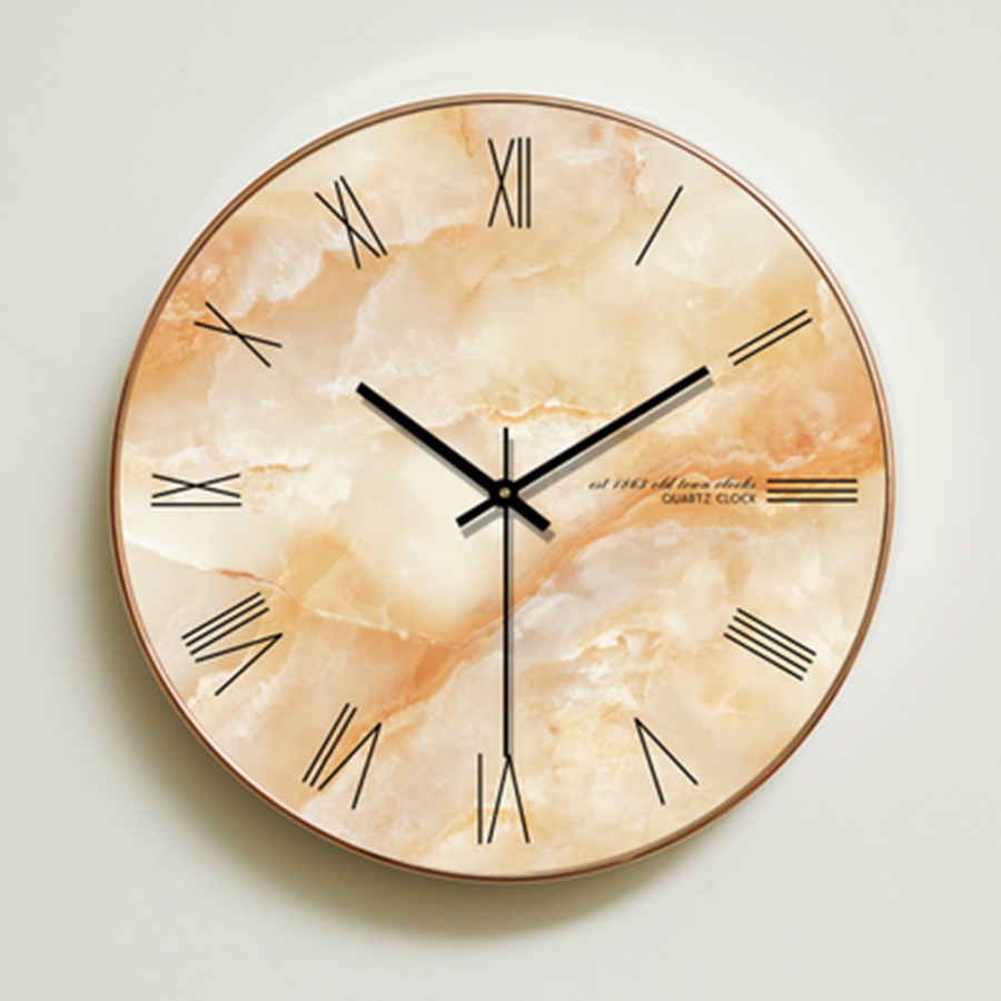 Buy Online Marble Nordic Minimalist Wall Clock Silentcreative Wall Clock Living Room Clok Home Decoration Accessories Simple Modern 3dbgj01 Alitools