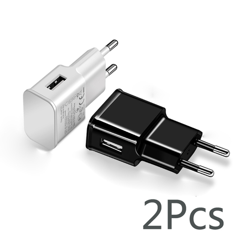 2PCS/lot 5V 2A Travel Convenient EU Plug Wall USB Charger Adapter For Samsung galaxy S5 S4 S6 note 3 2 For iphone 7 6 5 4 ► Photo 1/6