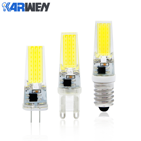 KARWEN COB G4 G9 E14 LED Bulb 3W 6W 9W 12V AC/DC 220V AC Dimmable lampada LED Bulb Replace Halogen Lamp For Chandelier ► Photo 1/6