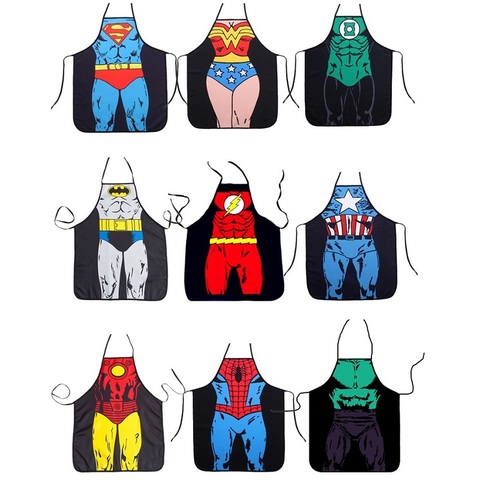 Funny Apron Super Hero Kitchen Apron Man Women Aprons Dinner Party Cooking Apron Adult Cozinha Tablier Cuisine Pinafore ► Photo 1/6