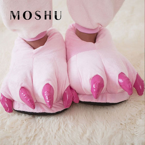 Funny Animal Paw House Slippers Winter Men & Women Slippers Female Monster Claw Children Slippers Cute Plush Home Shoes pantufa ► Photo 1/6