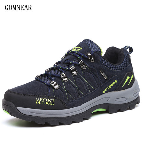 GOMNEAR Men's Hiking Shoes Male Outdoor Shoes Hiking Antiskid Breathable Trekking Shoes Hunting Tourism Mountain Sneakers Boots ► Photo 1/6