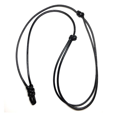 Simple Style Black Leather Cord Lucky Necklace For DIY Pendant Adjustable 20mm-40mm For Men Women Handwork Necklaces Jewelry ► Photo 1/5