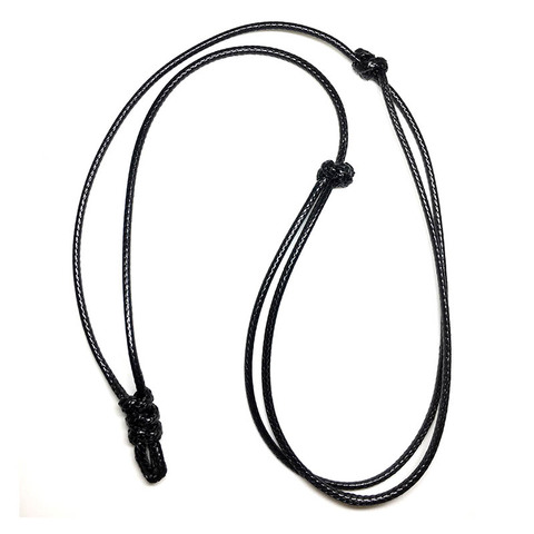 Simple Style Black Leather Cord Lucky Necklace For DIY Pendant