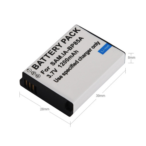 1pc 1200mAh IABP85A BP85A IA-BP85A Rechargeable Li-ion Battery For Samsung ST200 PL210 WB210 SH100 Replacement Camera Battery ► Photo 1/6