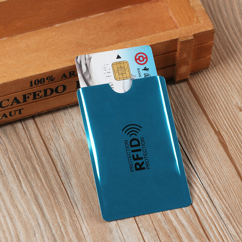 10PC Anti Rfid Blocking Reader Lock Card Holder Id Bank Card Case Protection Aluminium Metal Smart Anti-theft Credit Card Holder ► Photo 1/6