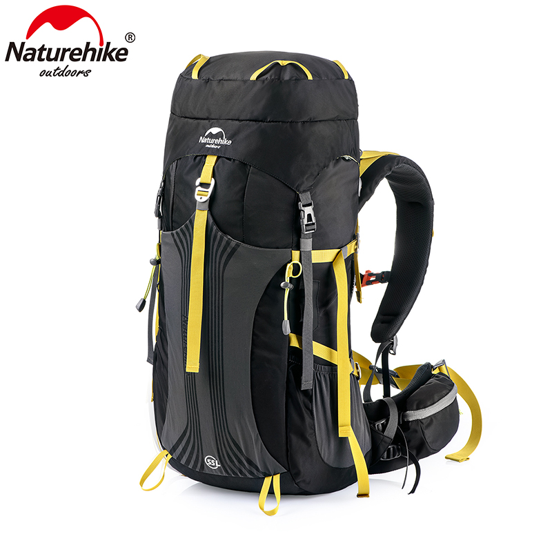 55l 65l hiking backpack Gray eco friendly materials Naturehike 55L 65L Backpack Professional