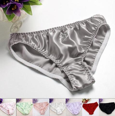 4 PACK 100% Pure Silk Women's Panties Brief Underwear Lingerie M-2XL MS004 ► Photo 1/6
