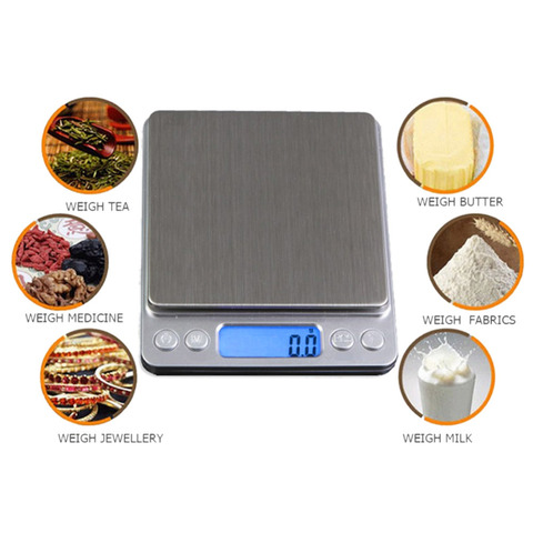 1000g/0.1g Digital Kitchen Scales Portable Electronic Scales Pocket LCD Precision Jewelry Scale Weight Balance Kitchen Tools ► Photo 1/6