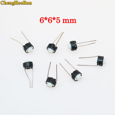 ChengHaoRan 5-10pcs Touch switch button 6*6*5mm DIP 6X6X5 mm Tactile Tact Push Button Micro Switch Momentary for A-L-P-S white ► Photo 1/2