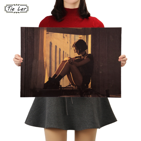 TIE LER Vintage Kraft Paper Classic Movie Leon Poster Home Decor Wall Decoration Wall Stickers 50.5X35cm ► Photo 1/6