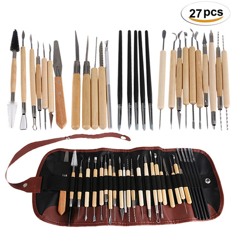 27Pcs DIY Arts Crafts Clay Sculpting Tools Set Modeling Carving Tool kit  Pottery & Ceramics Wooden Handle Modeling Clay Tools - Price history &  Review, AliExpress Seller - Winzwon Factory Store