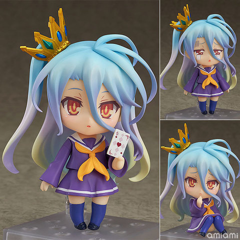 NO GAME NO LIFE Shiro Q version Anime Action Figure PVC New Collection figures toys Collection for Christmas gift ► Photo 1/6