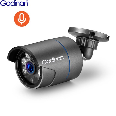 Gadinan HD 3MP 2304*1296 1080P 2.0MP H.265 Security CCTV Audio Sound Microphone Record Outdoor Onvif Bullet IP Camera 48V POE ► Photo 1/6