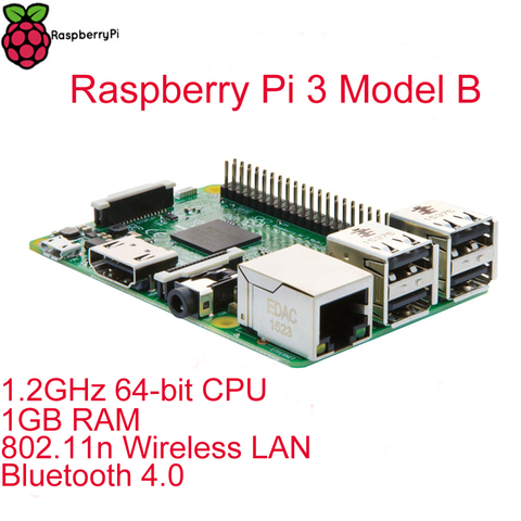 Original Raspberry Pi 3 Model B RPI 3 with 1GB LPDDR2 BCM2837 Quad-Core Ras PI3 B,PI 3B,PI 3 B with WiFi&Bluetooth ► Photo 1/2