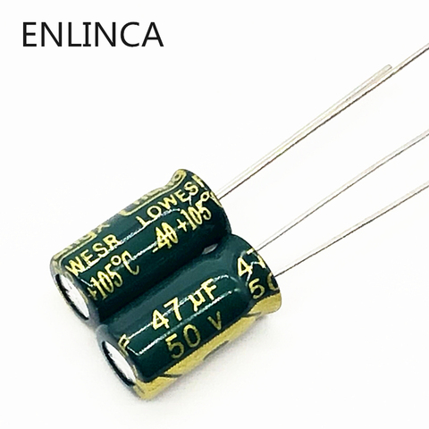 20pcs/lot P72 high frequency low impedance 50v 47UF aluminum electrolytic capacitor size 6*12 47UF 20% ► Photo 1/1