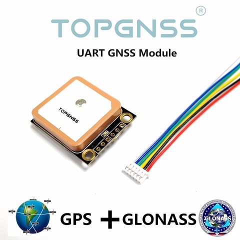 UART  3.3-5V TTL GPS Modue GPS GLONASS dual mode M8n GNSS GPS Module Antenna Receiver,built-in FLASH,NMEA0183 FW3.01 TOPGNSS ► Photo 1/3