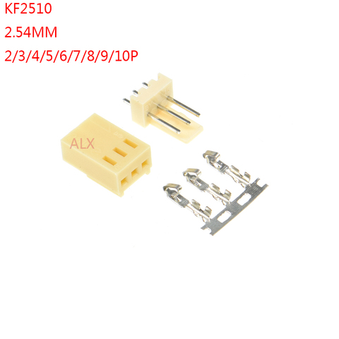 50/20sets KF2510-2P/3P/4P/5P connector 2.54MM PITCH Straight pin header + Housing + terminal KF2510 2P KF2510-3P KF2510-4P 3PIN ► Photo 1/2