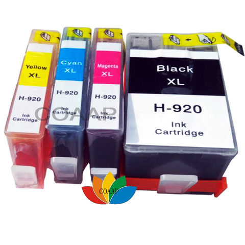 4 Compatible HP 920 XL Officejet Pro 6500a Plus Wireless Ink Cartridge Officejet 6000, 6500, 6500A, 7000,7500 with chip ► Photo 1/2