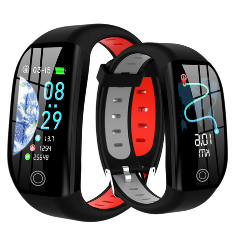F21 Smart bracelet GPS tracker fitness Wristband blood pressure monitor sleep tracker pedometer Bluetooth band men women watch ► Photo 1/6