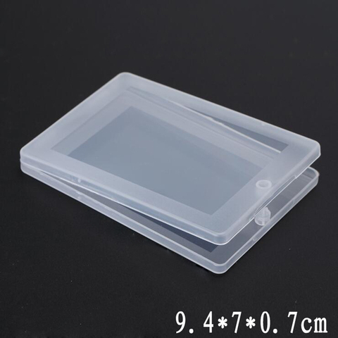 1 PC portable Small Thin Plastic Transparent With Lid Collection Container Case Storage Box for Card, bank card, paper towel ► Photo 1/2