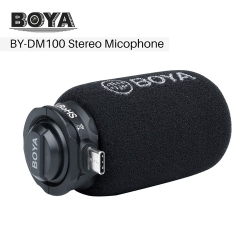 BOYA BY-DM100 Digital Stereo Phone Microphone Condenser Android Record Microphone with Type-C Port for Recording Interview Live ► Photo 1/6