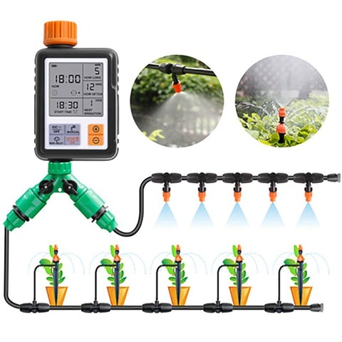 Hot Intelligent Automatic Use Drip Irrigation System Set Electronic Timer LCD Screen Sprinkler Controller Garden Watering Device ► Photo 1/6