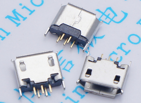 10pcs Vertical MICRO mini USB 5pin female seat 180 degrees jack 5P Direct plug-in USB connector Free shipping ► Photo 1/2