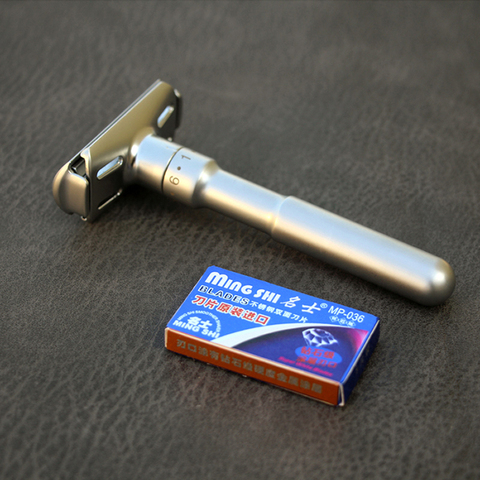 2022 Universal type Alloy Safety Razor For Men Adjustable  Close Shaving Classic Double Edge Razors box ► Photo 1/6