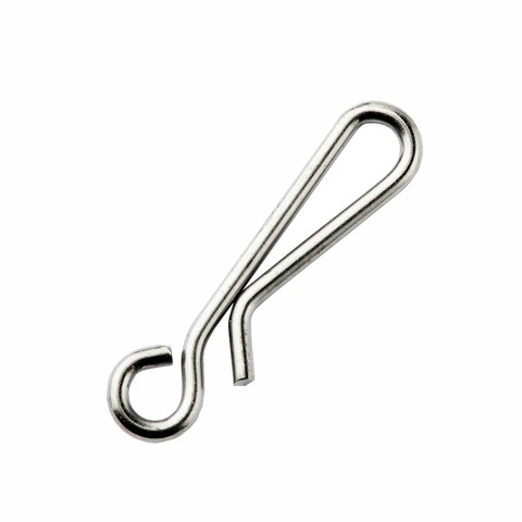 50pcs Hanging Snap Tackle  Connector Stainless Steel Fishing Accessories Lure Line Hook Fish Carp Tool Pin Rig Sea Solid Rings ► Photo 1/6