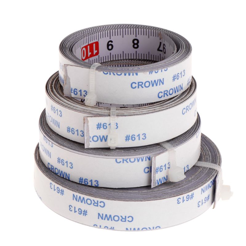 Self Adhesive Miter Saw Track Tape Measure Backing Metric Steel Ruler 1M-5M 