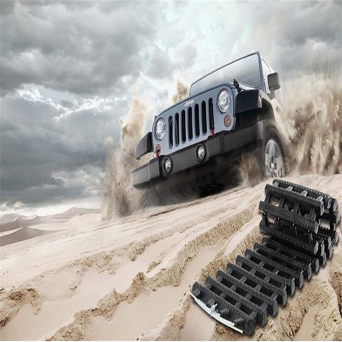 Black 60cm Foldable Tyre Grip Tracks Snow Mud Sand Mat Plate Chains Emergency Escaper Traction For Car Road Trouble Clearer ► Photo 1/1