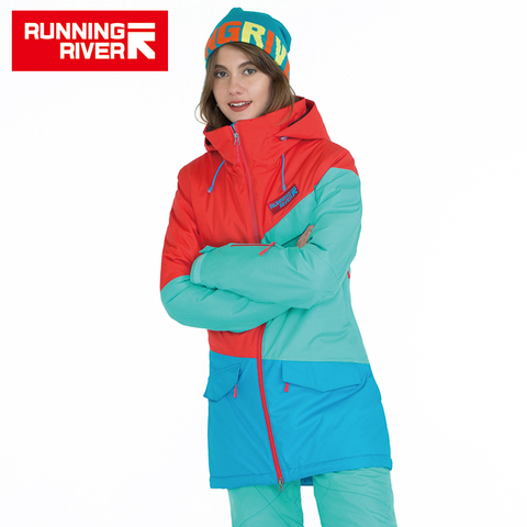 RUNNING RIVER Brand Women Snowboard Jackets For Winter Warm Mid-thigh Outdoor Sports Clothing High Quality Sport Jacket #A6042 ► Photo 1/6